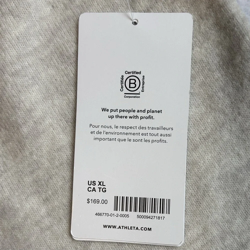 NWT Athleta Westwood Sweater MSRP $169 Oatmeal Neutral XL Wool Blend Minimalist - Picture 4 of 12